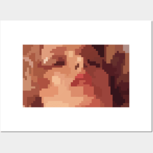 Pixel Art (Retro girl's face) Posters and Art